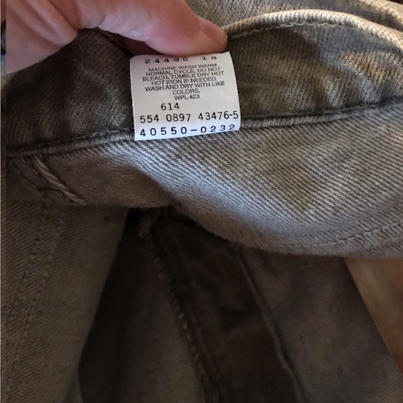 Vintage Levi’s 550 Orange Tab Relaxed Fit Tapered Leg Tan Denim Jeans 90’s 36x34 - Picture 7 of 8